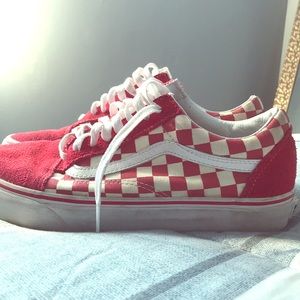 Red checkered vans